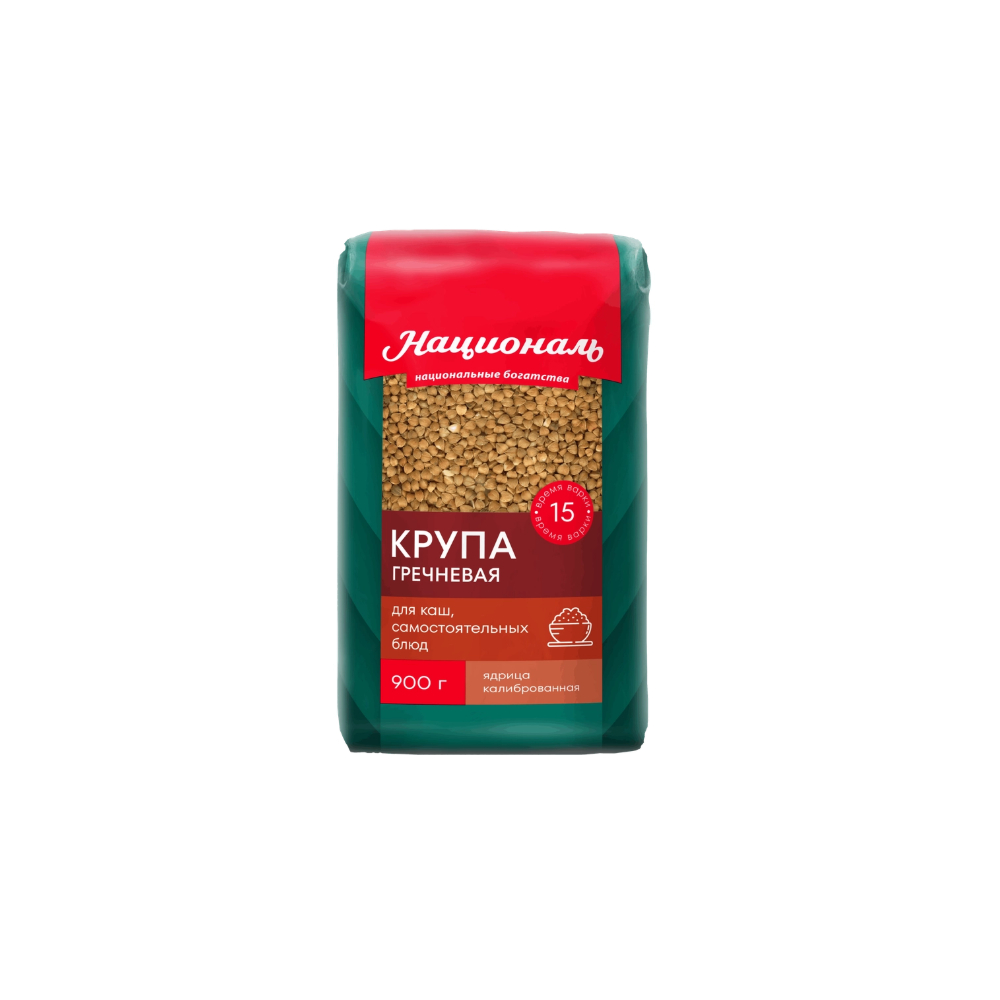 Крупа гречневая ядрица 900г Националь