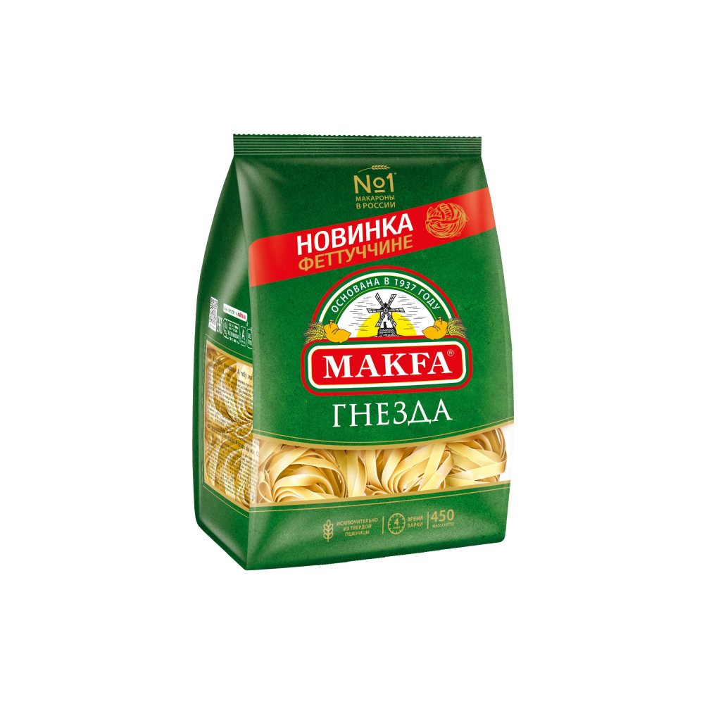 Макаронные изделия Макфа Феттуччине (лапша гнезда) 450г