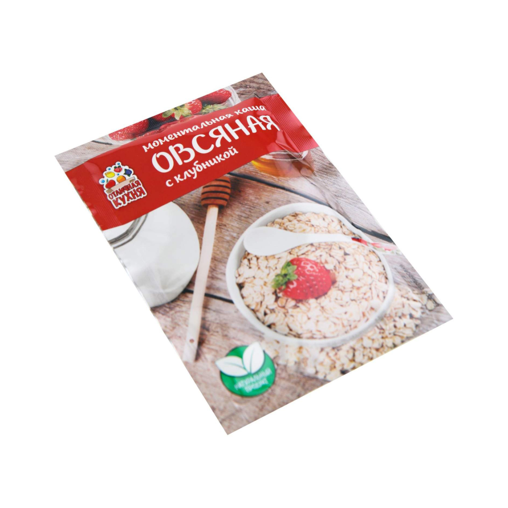 Каша овсяная Клубника со сливками 40г Отличная кухня