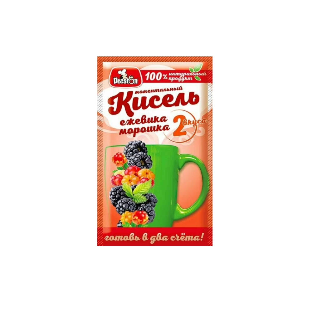 Кисель моментальный Ежевика/Морошка 30г Престон