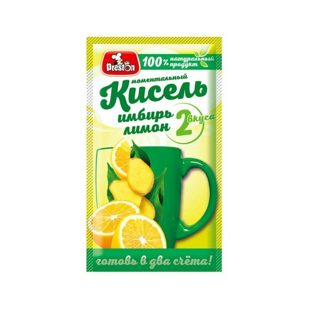 Кисель моментальный имбирь/лимон 30г Престон