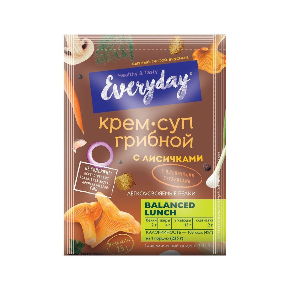 Крем-суп грибной с лисичками и пшеничными сухариками  Эвридэй 25г