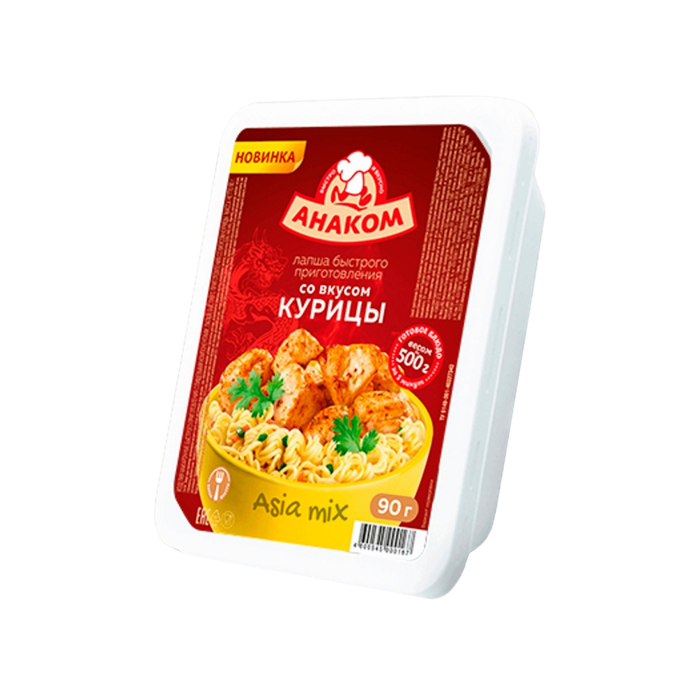 Лапша б/п Анаком вкус курица   90г лоток