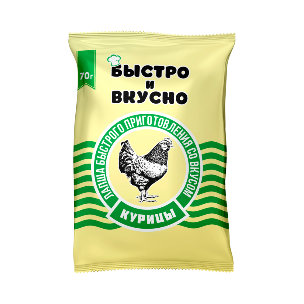 Лапша БЫСТРО И ВКУСНО 70гр пакет Курица