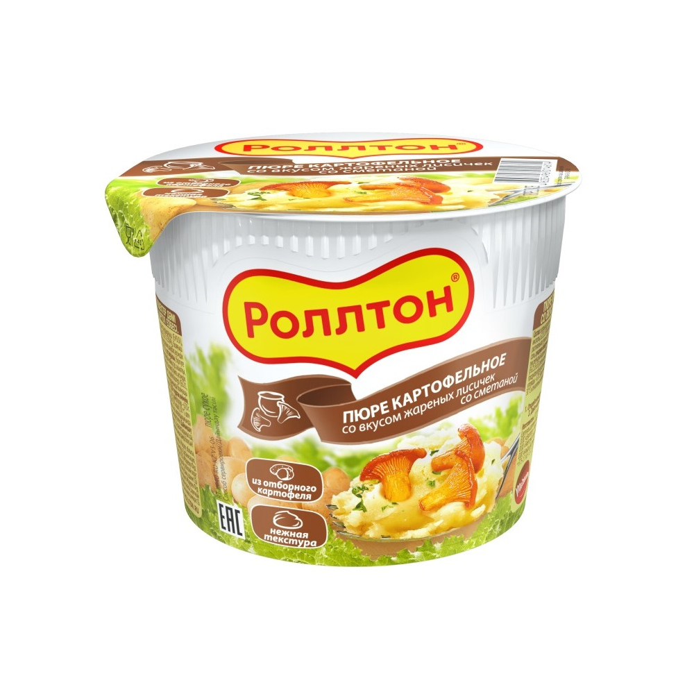 Ролтон пюре 40г жареные лисички со сметаной