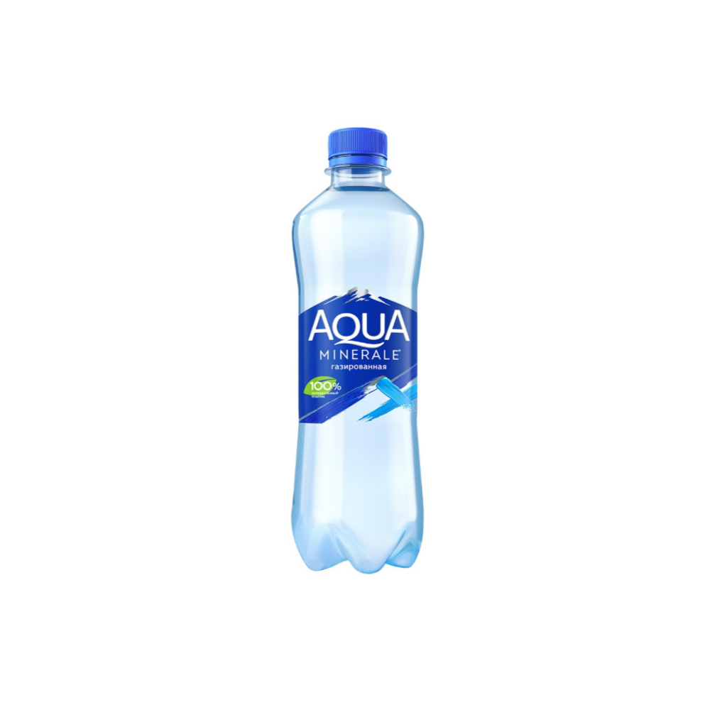 Природная питьевая вода газированная "AQUA" (АКВА) 0,5л [АКЦИЯ]