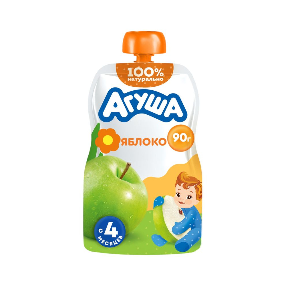 Агуша Яблоко с 4мес 90г [АКЦИЯ]