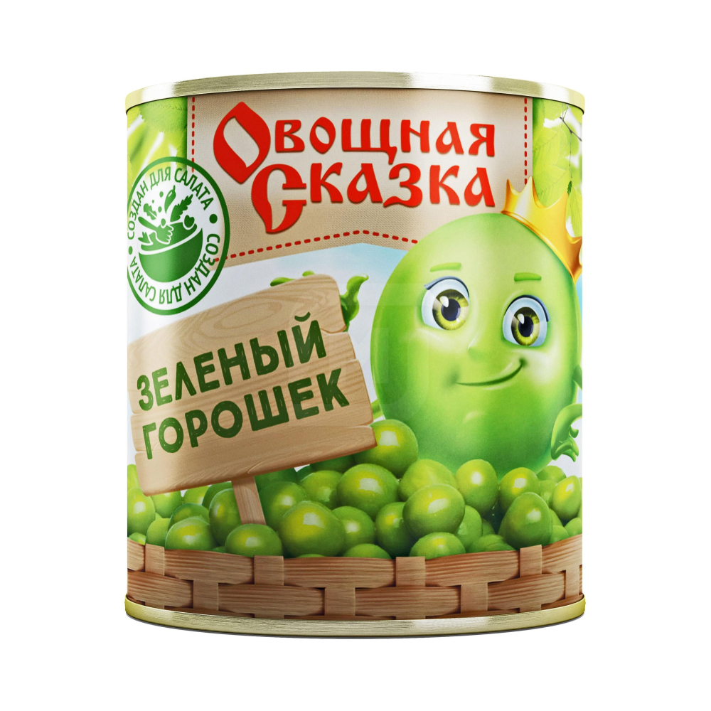 Горошек зеленый 310г Овощная сказка