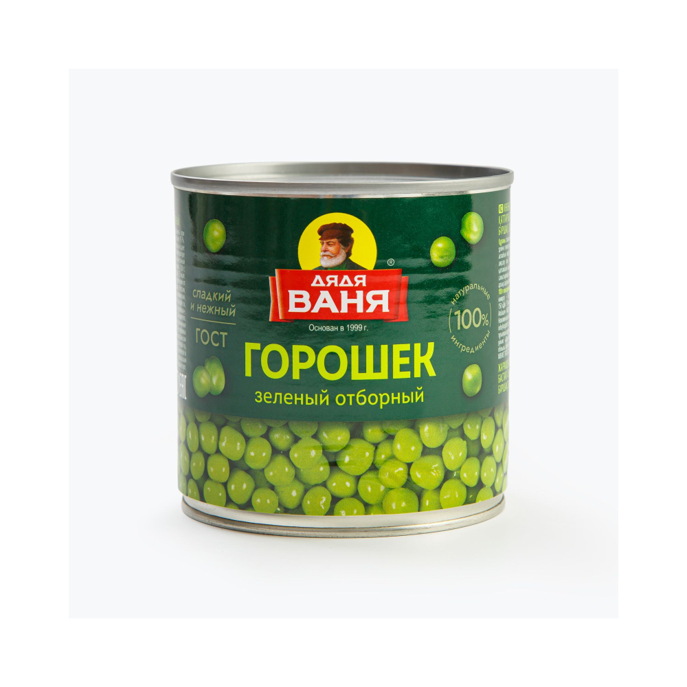 Горошек зеленый ж/б 400г Дядя Ваня [АКЦИЯ]