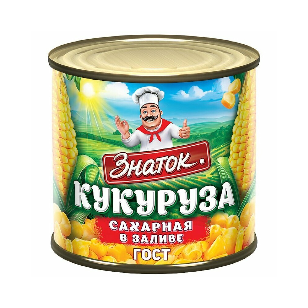 Кукуруза Знаток в сахарной заливке 400гр