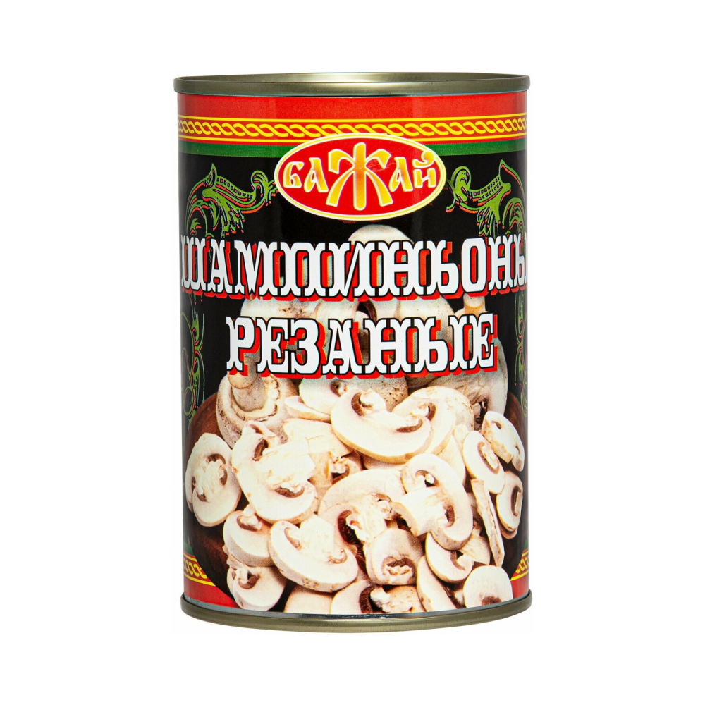 Шампиньоны резанные 425г Бажай