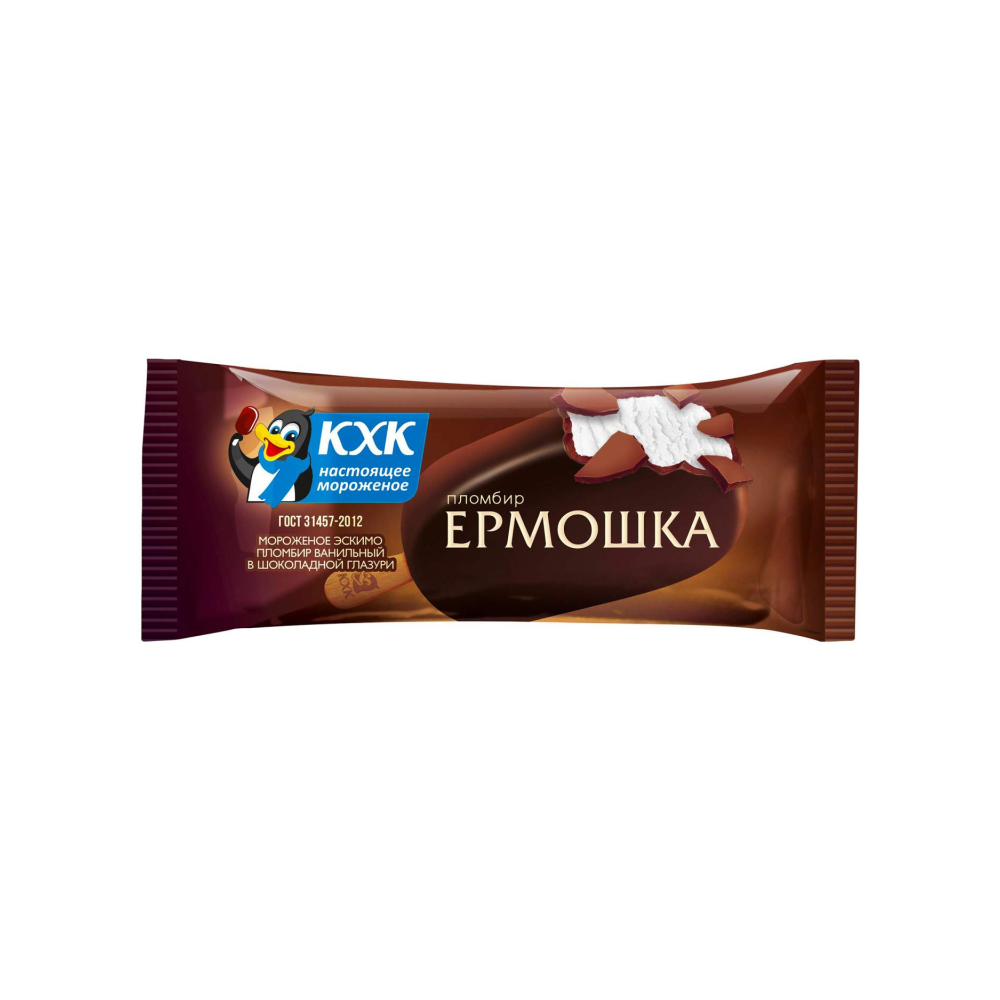 БЗМЖ Мороженое эскимо пломбир ванильный Ермошка в шок глазури 65г