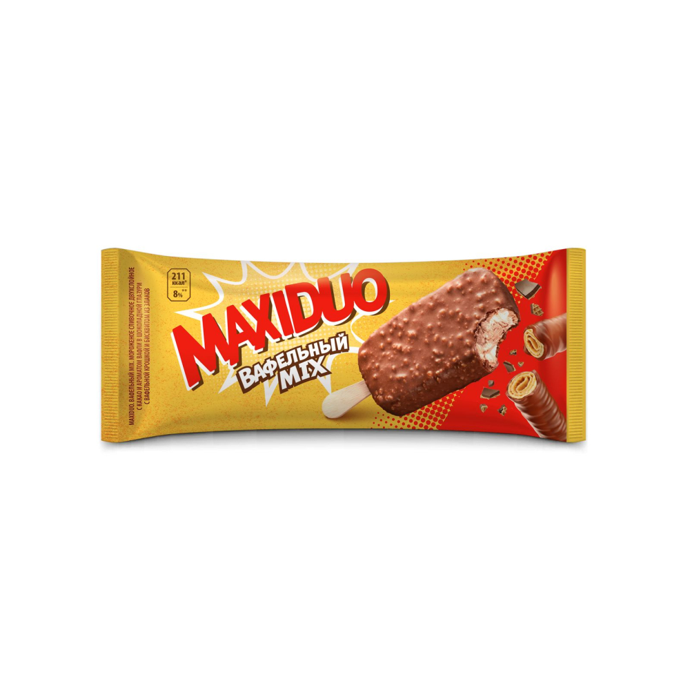 БЗМЖ Мороженое Вафельный микс Максидуо 63г