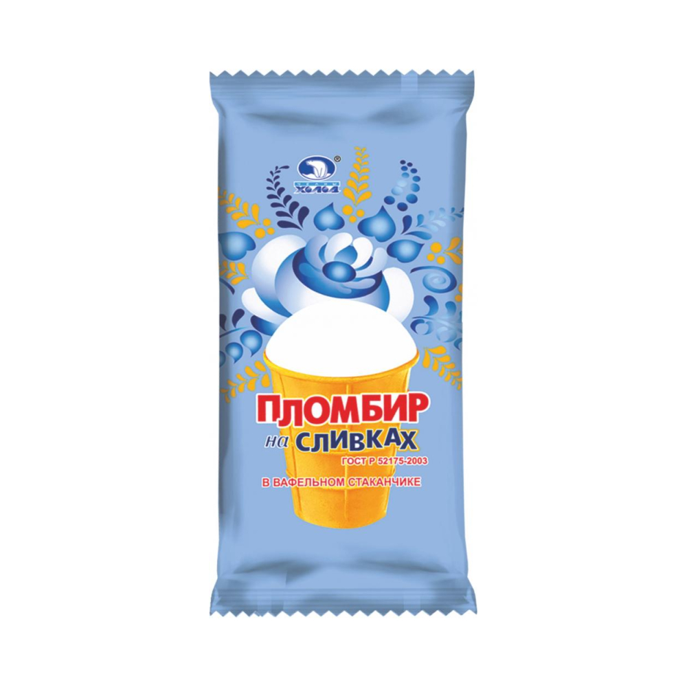 БЗМЖ Пломбир на сливках ванильный в ваф.ст. 75г [АКЦИЯ]
