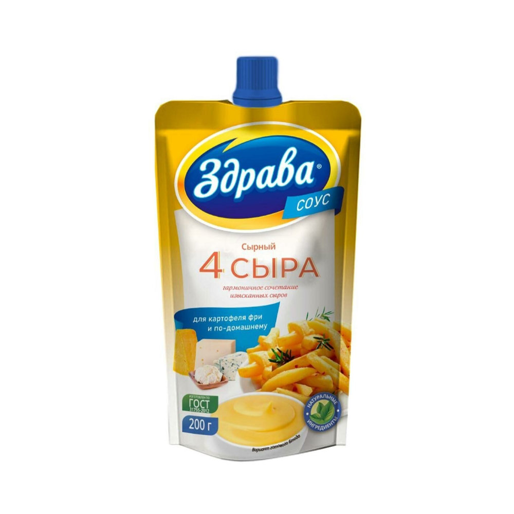Соус майонезный  Здрава Сырный ж.44% 200г