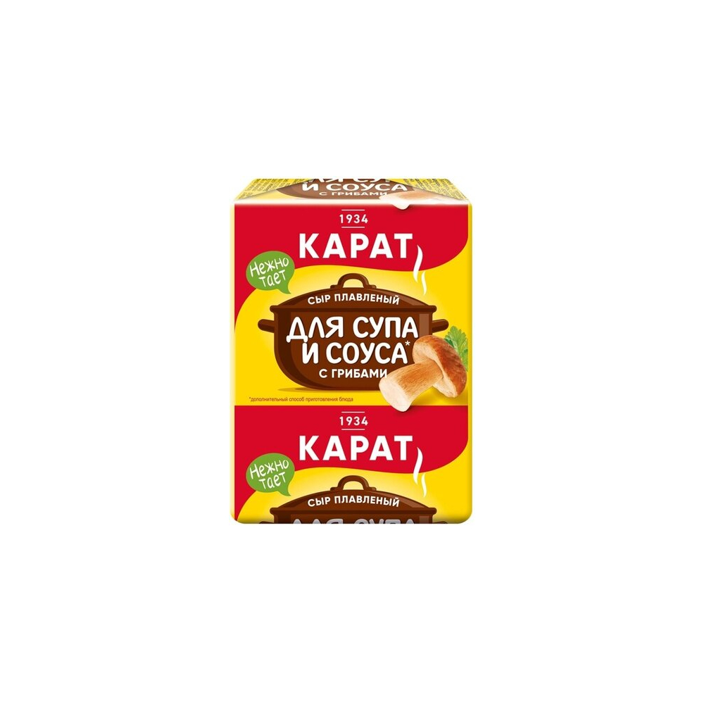 БЗМЖ Сыр плавленый Карат с грибами д/супа ж.45% 90г
