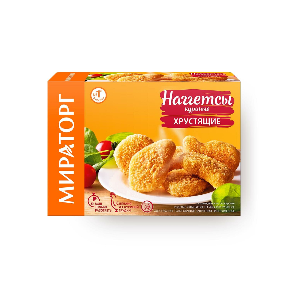 Наггетсы куриные хрустящие 250г Мираторг