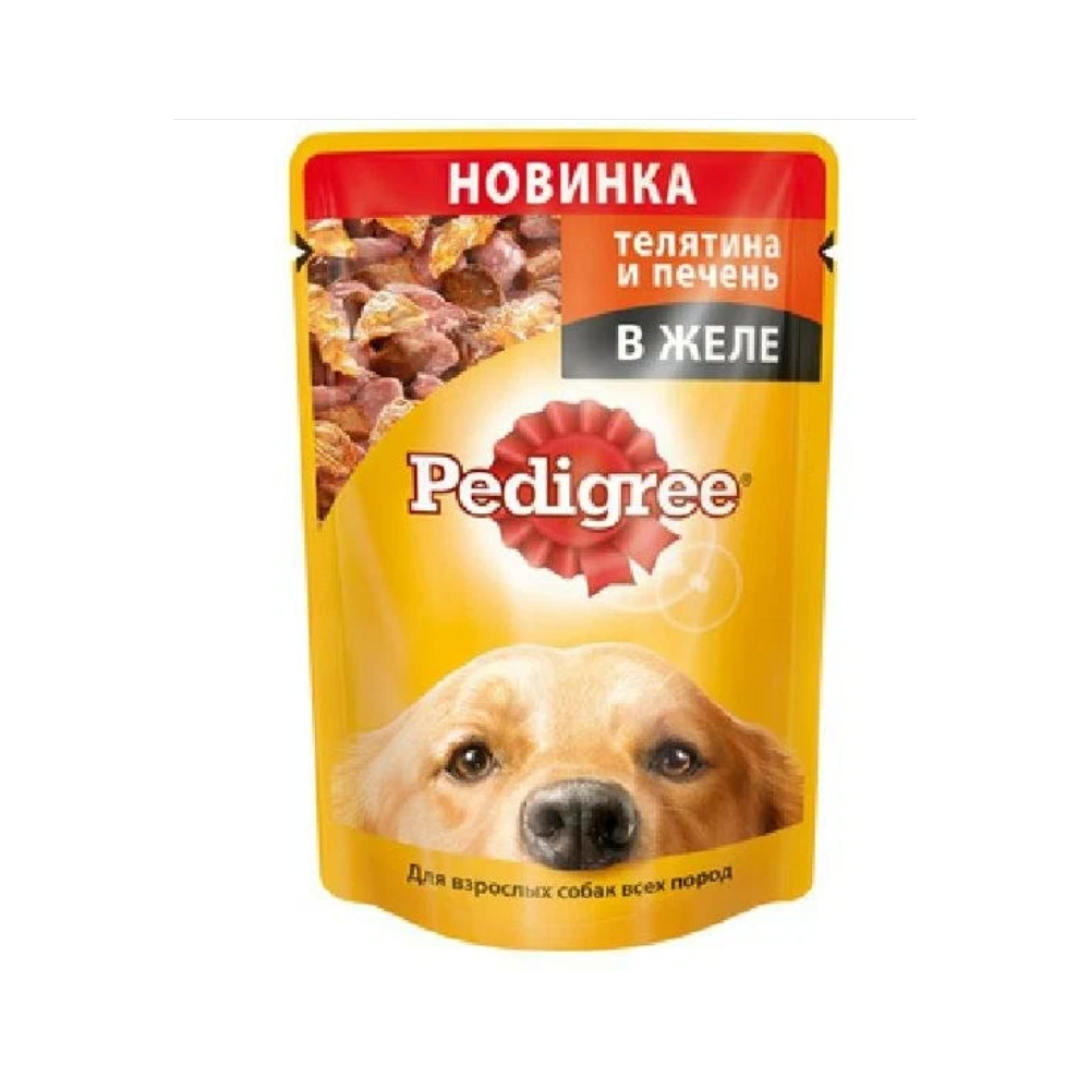 Педигри телятина и печень в желе 85г