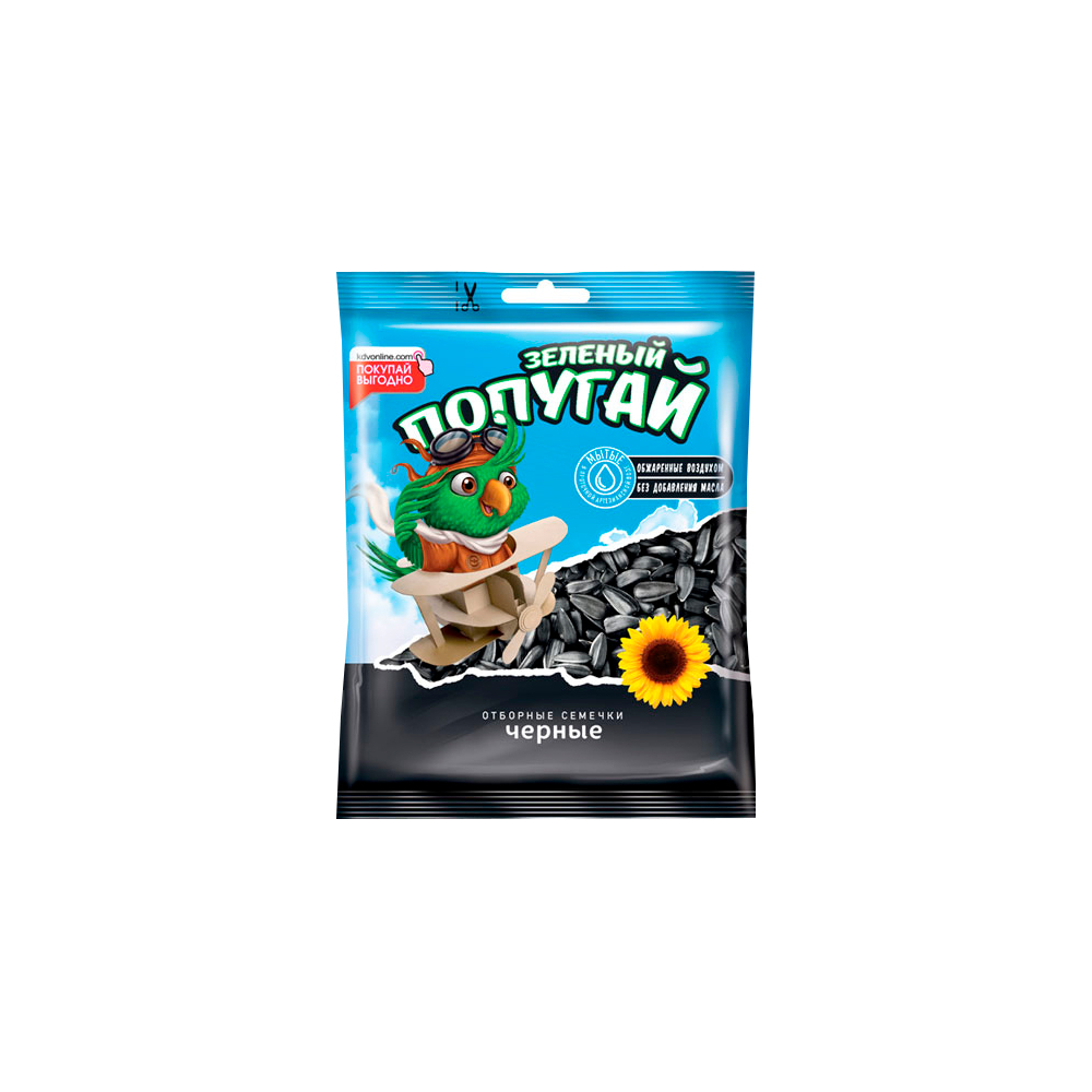 Семечки Зелёный попугай 40г отборные