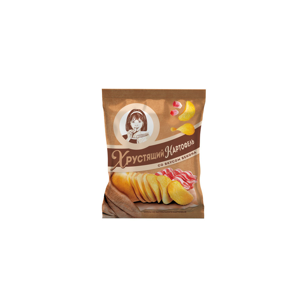 Чипсы Хрустящий картофель в ломтиках со вкусом бекона 40г