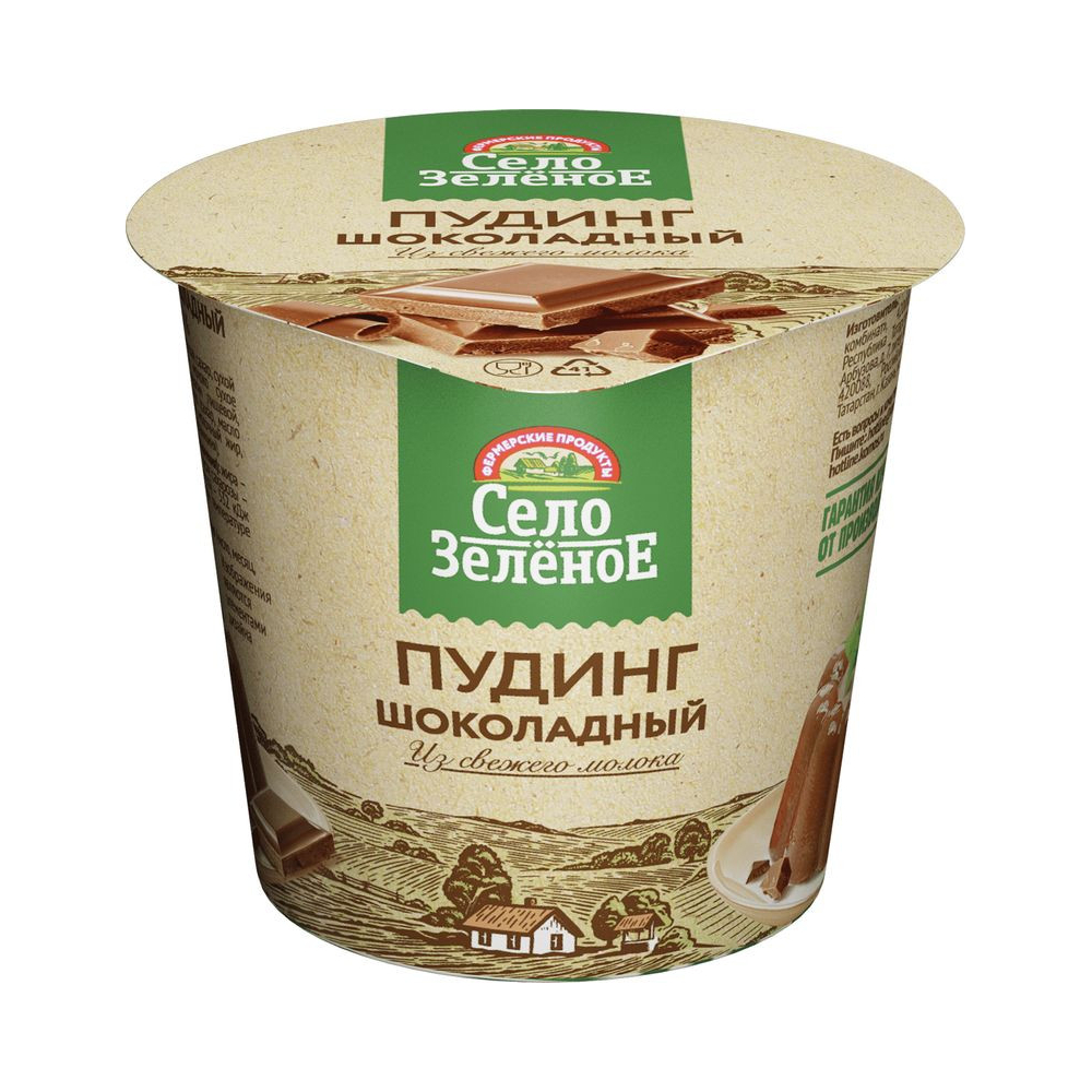 БЗМЖ Пудинг молочный Шоколадный ж.3% Село Зеленое 120г