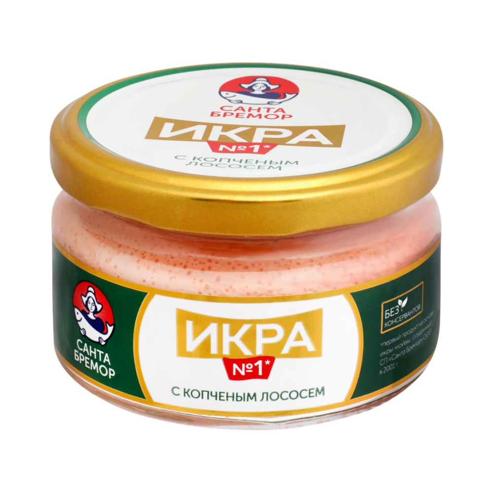 Икра мойвы Санта Бремор №1 подкопченая 180г