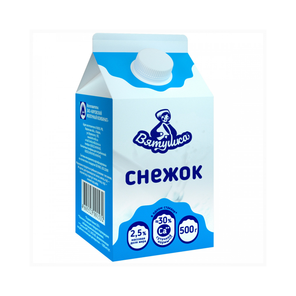 БЗМЖ Снежок ж.2,5% 500г Вятушка [АКЦИЯ]