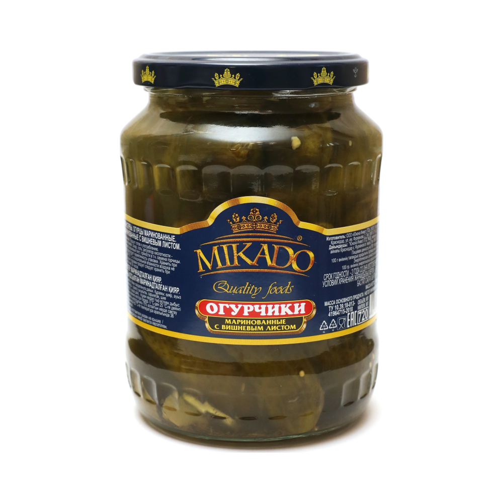 Огурчики Микадо маринованные 680г ст/б