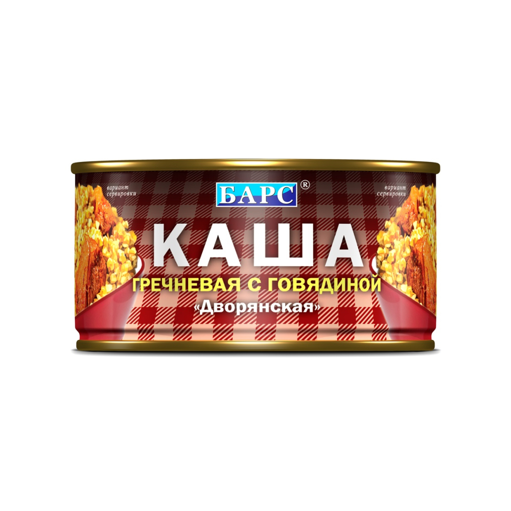 Каша гречневая с говядиной 325г Барс