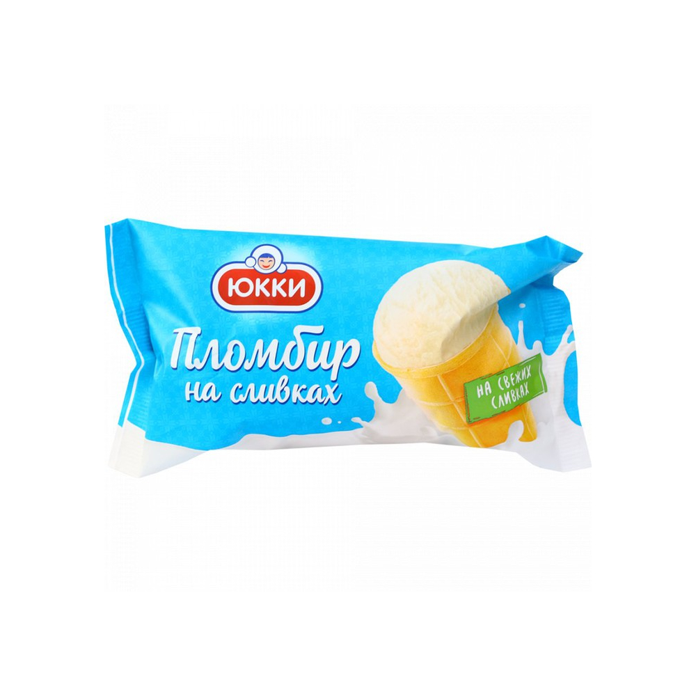 БЗМЖ Морожение Пломбир на сливках в ваф.ст. 70г ЮККИ [АКЦИЯ]
