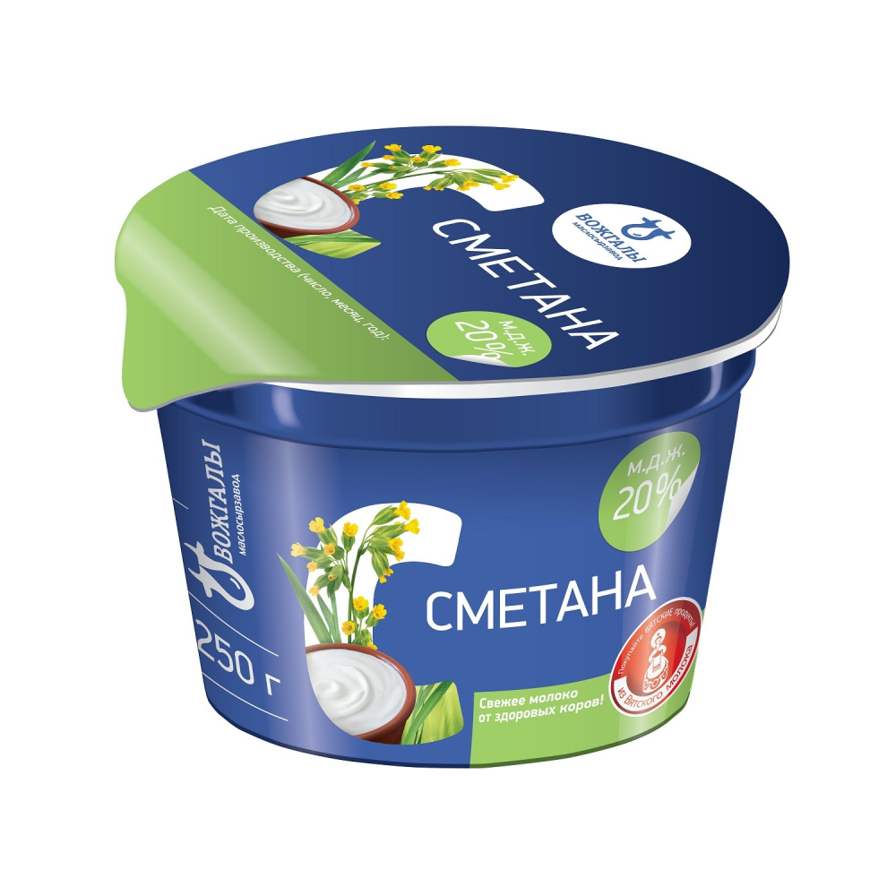 БЗМЖ Сметана ж.20% 250г