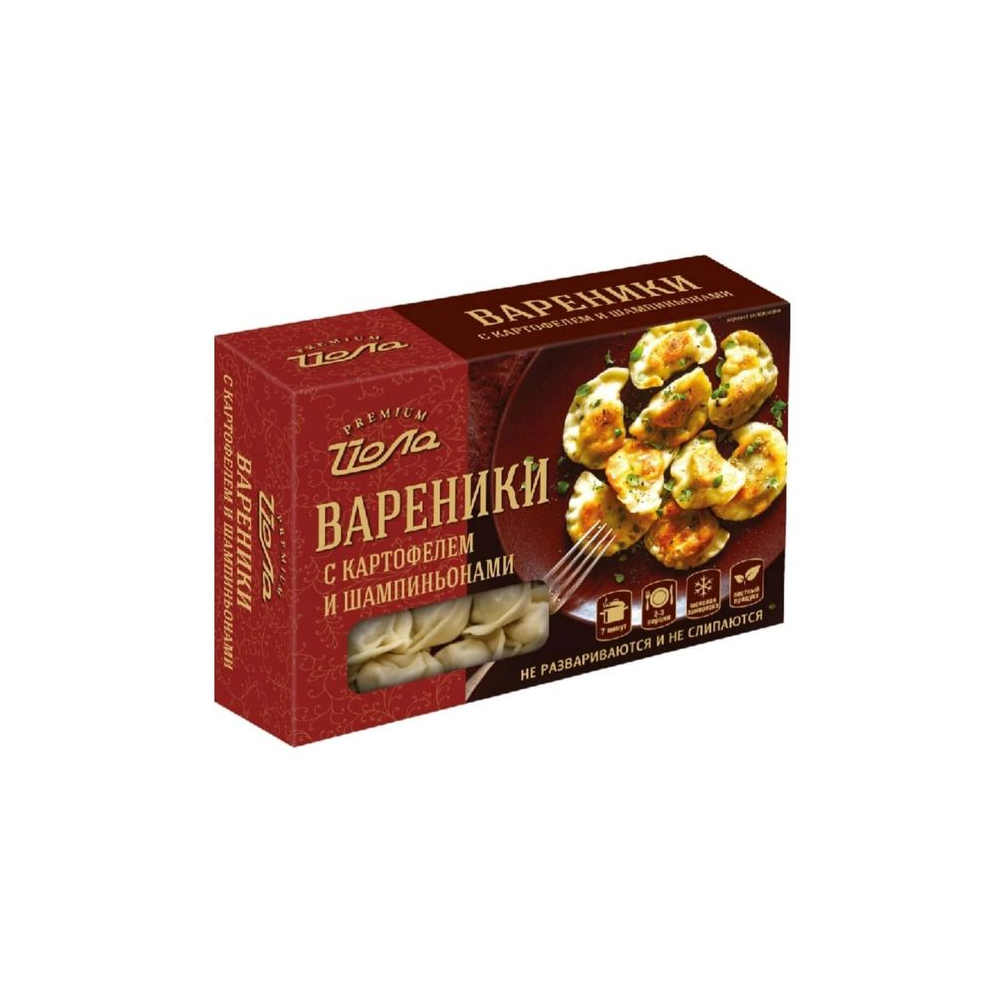 Вареники с картофелем и шампеньонами 360г.г Йола