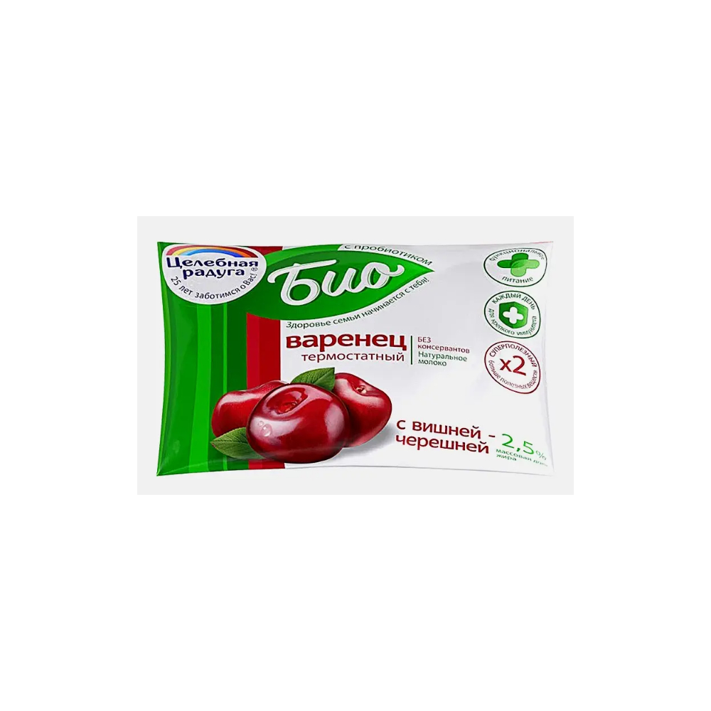 БЗМЖ Био Варенец Вишня/Черешня ж.2,5% 250г