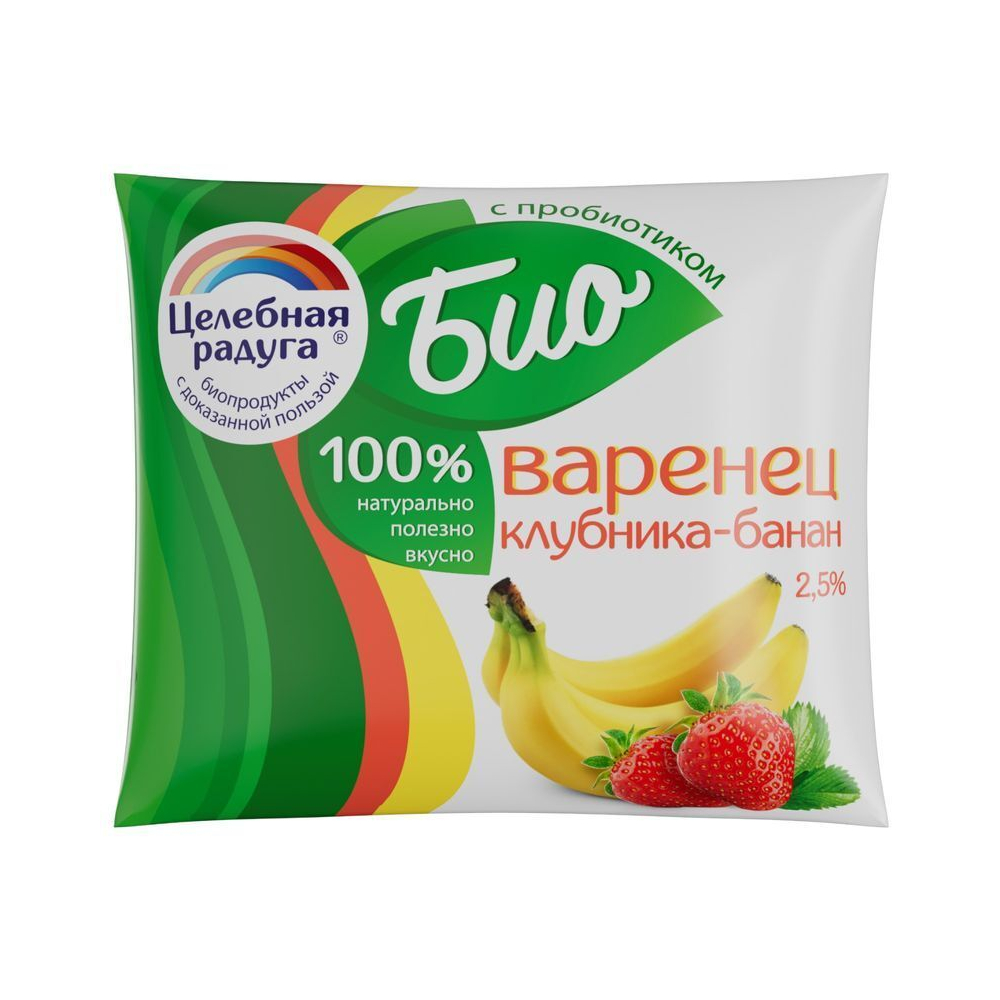 БЗМЖ Био Варенец Клубника/Банан ж.2,5% 250г