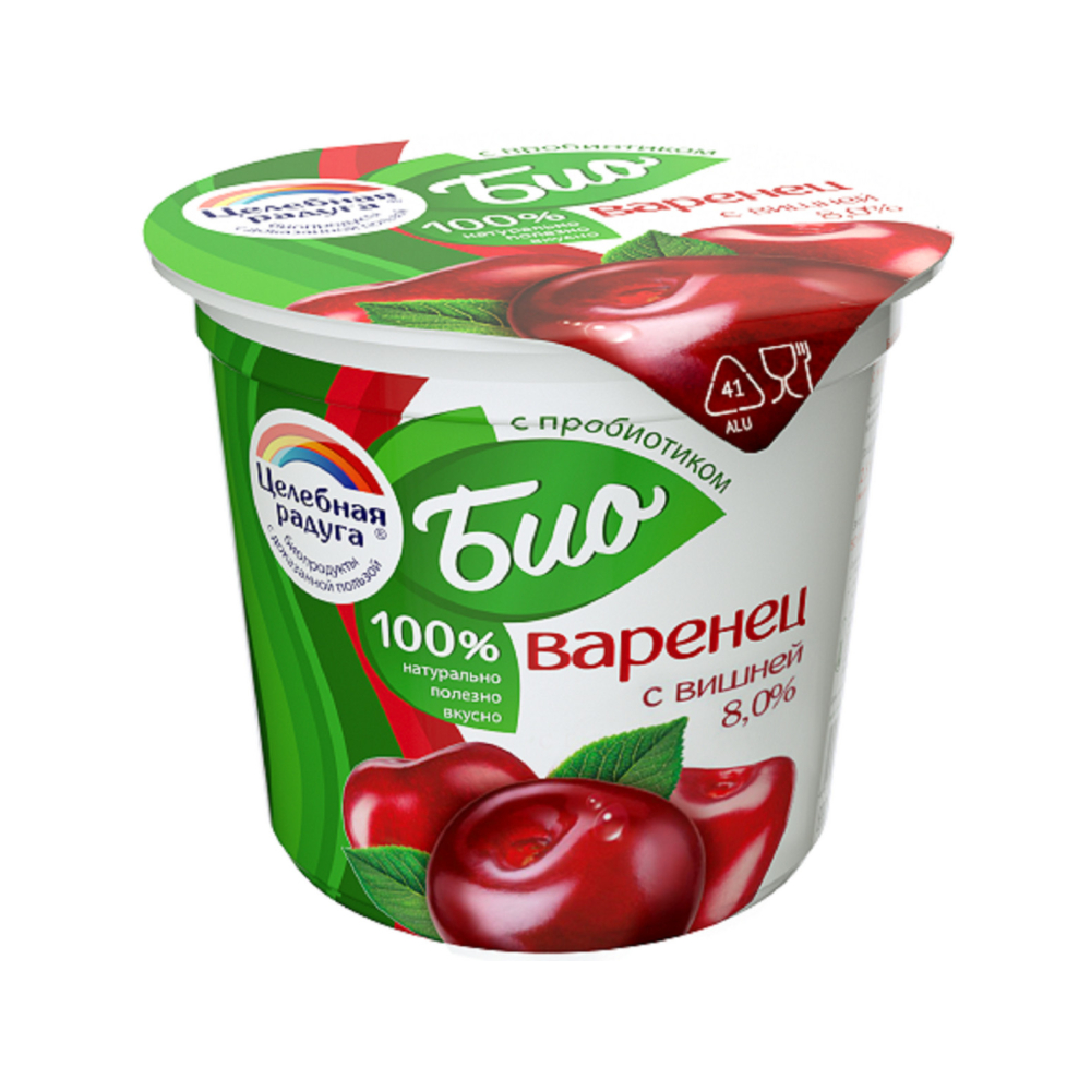БЗМЖ Био Варенец Вишня стакан ж.8% 150г