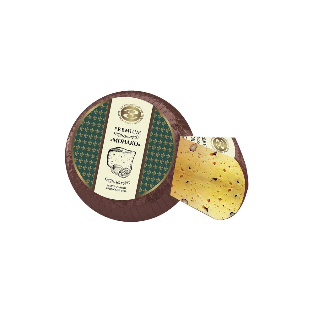 БЗМЖ Сыр Монако с грецким орехом мдж.50% Джанкойский сыр [АКЦИЯ]
