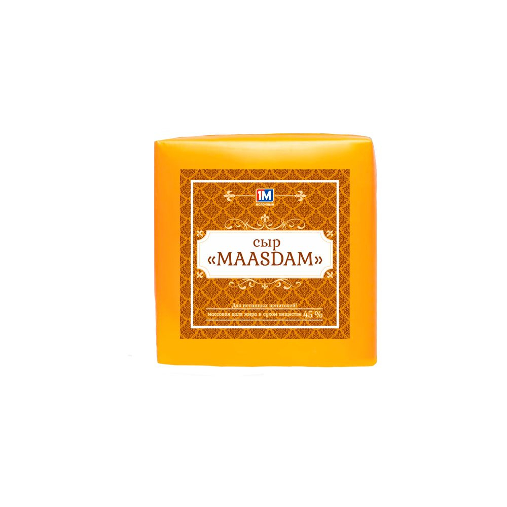 БЗМЖ Сыр Маасдам Мортон ж.45% фасованный ГМЗ