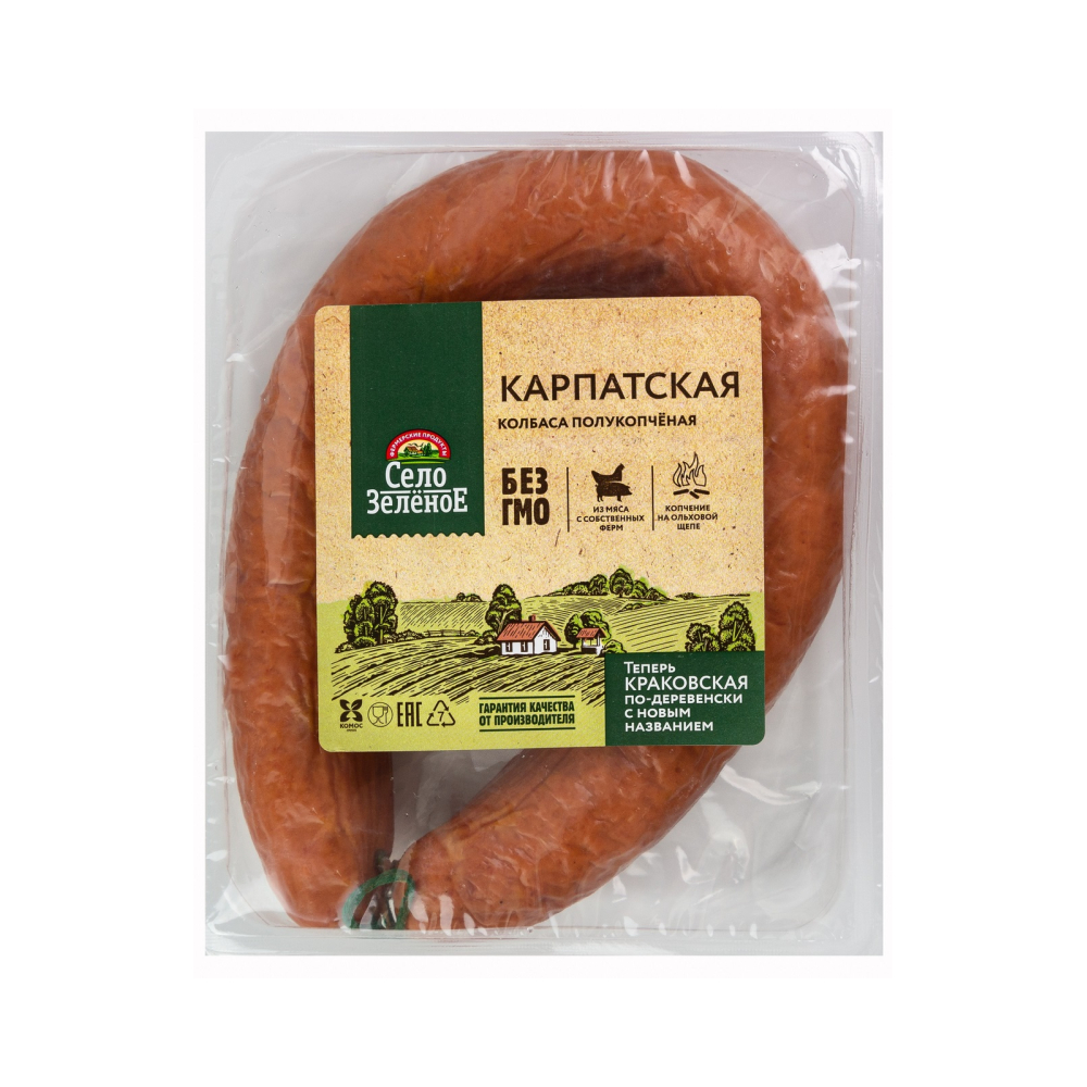 Колбаса п/к из мяса птицы Карпатская 400г Село Зеленое