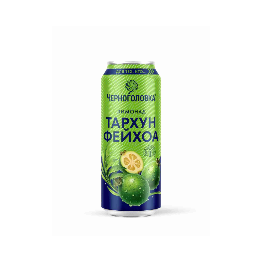 Лимонад Черноголовка Тархун-Фейхоа 0,45л ж/б