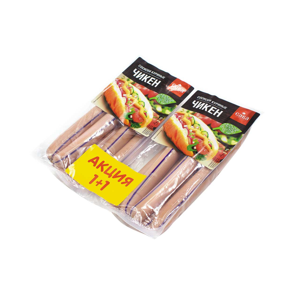 Сосиски Куриные Чикен 620г (1+1)