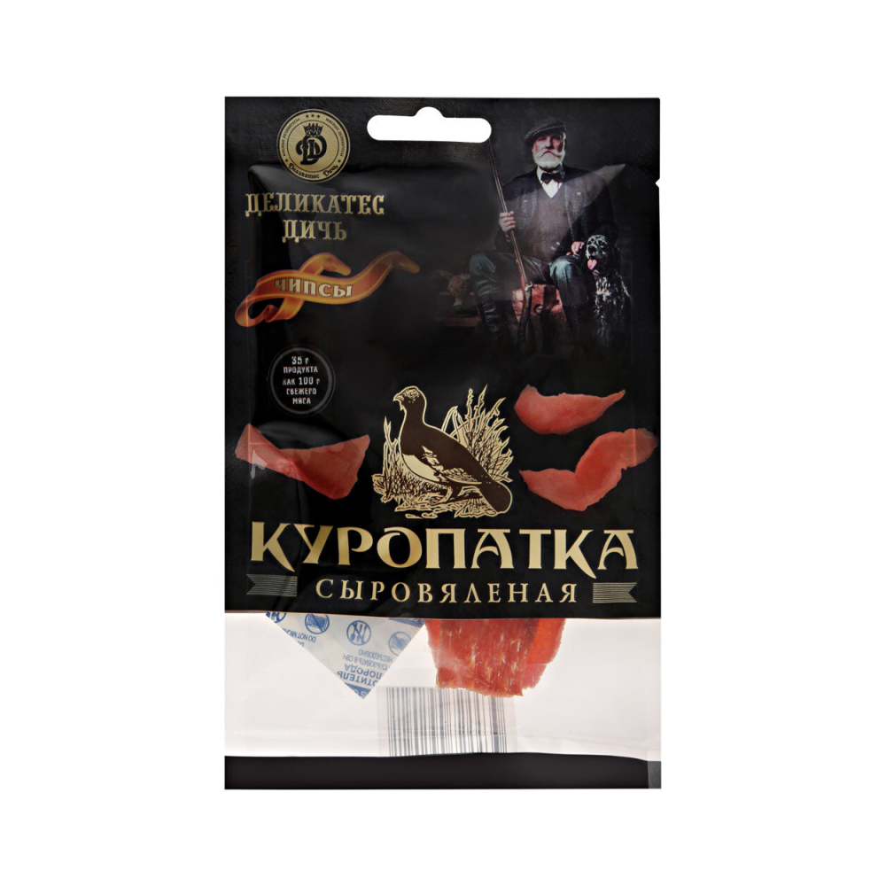 Чипсы из мяса Куропатки сыровяленые 35г Деликатес Дичь [АКЦИЯ]