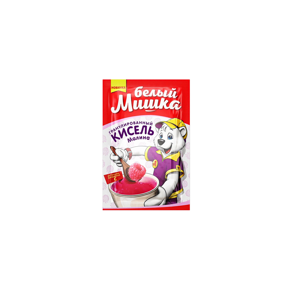 Кисель Белый Мишка малина 25 гр