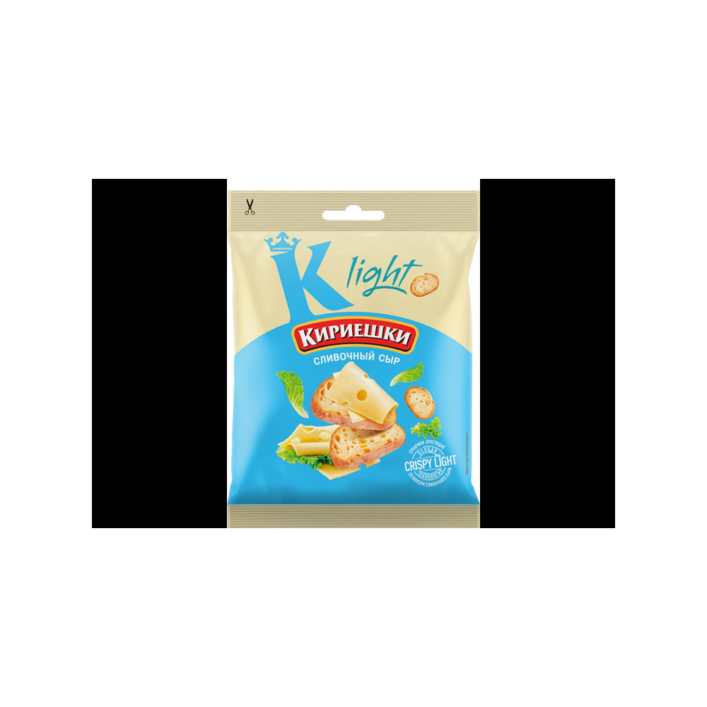 Сухарики Кириешки Лайт пшен. 33гр Сливочный сыр