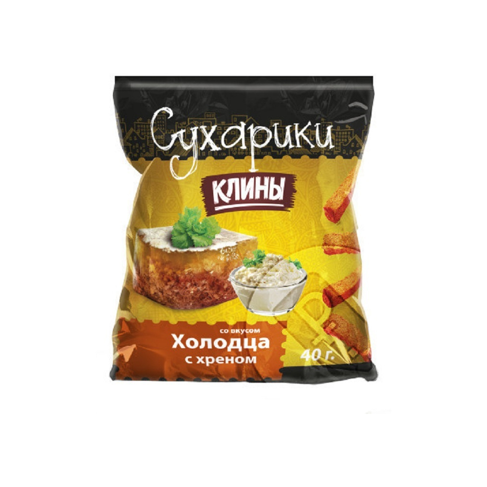 Сухарики Клины Холодец/Хрен 40г