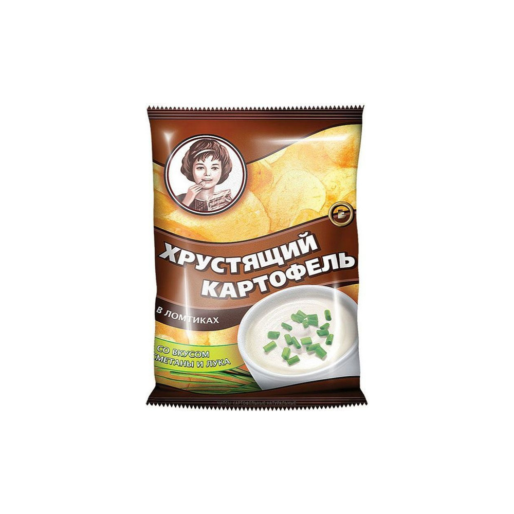Чипсы Хрустящий картофель в ломтиках сметана/лук 40г